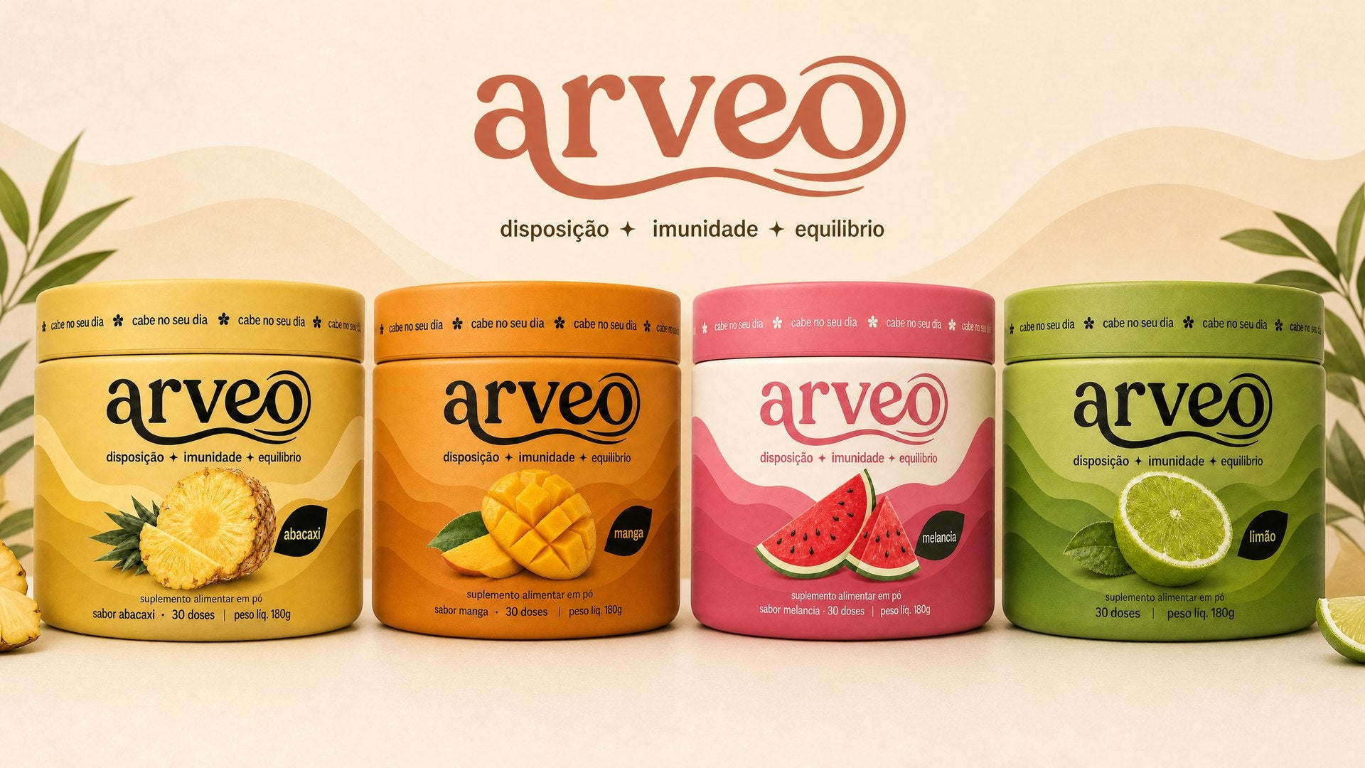 Os quatro sabores ARVEO lado a lado